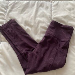 Purple Plum Rhinestone Leggings